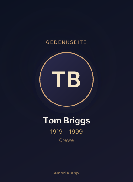 Gedenkportrait von Tom Briggs