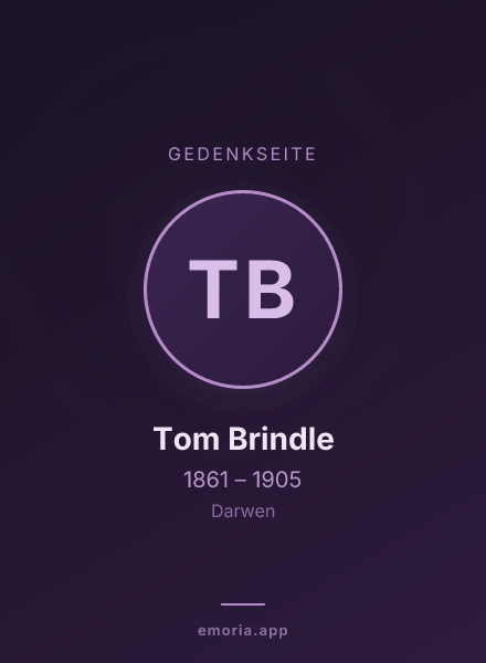 Gedenkportrait von Tom Brindle
