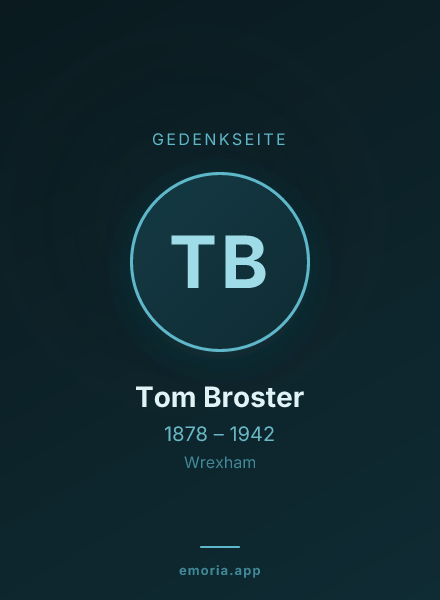 Gedenkportrait von Tom Broster