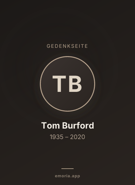 Gedenkportrait von Tom Burford