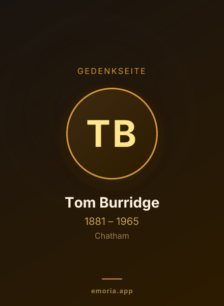 Gedenkportrait von Tom Burridge