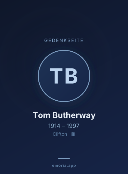 Gedenkportrait von Tom Butherway