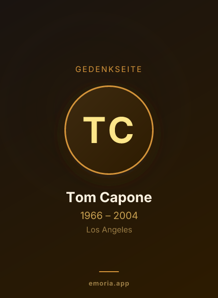 Gedenkportrait von Tom Capone