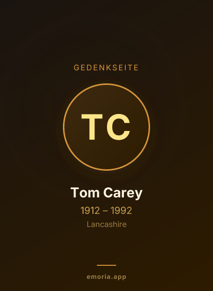 Gedenkportrait von Tom Carey
