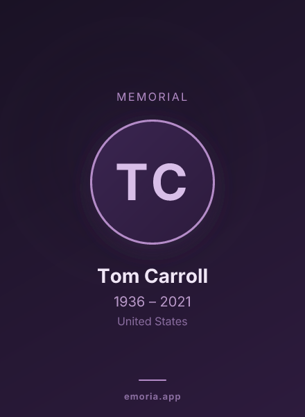 Memorial portrait of Tom Carroll