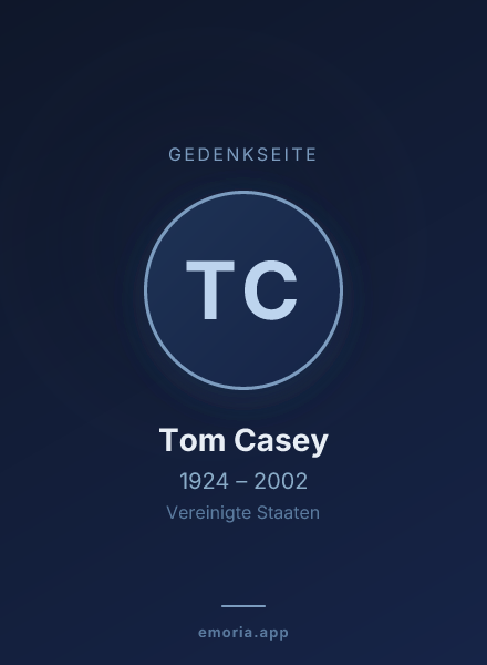 Gedenkportrait von Tom Casey