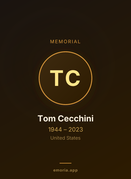 Memorial portrait of Tom Cecchini