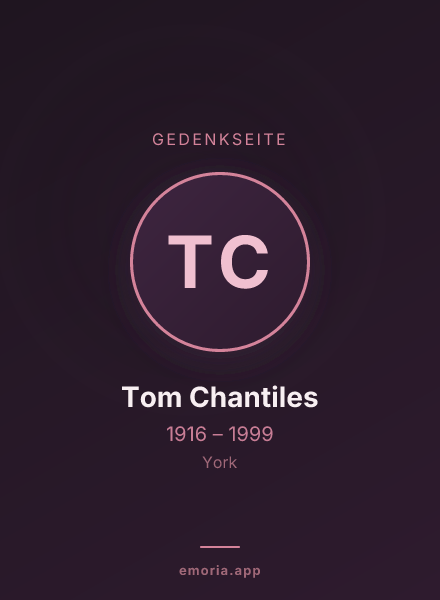 Gedenkportrait von Tom Chantiles