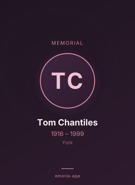 Memorial portrait of Tom Chantiles