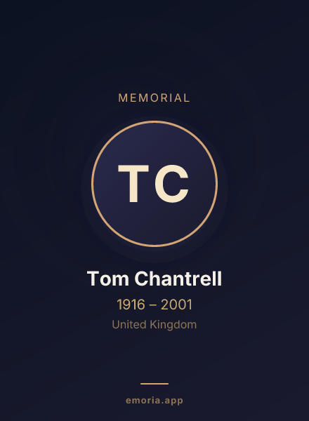 Memorial portrait of Tom Chantrell