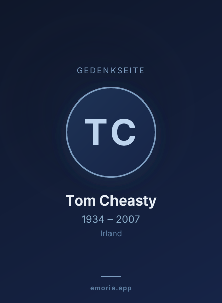 Gedenkportrait von Tom Cheasty