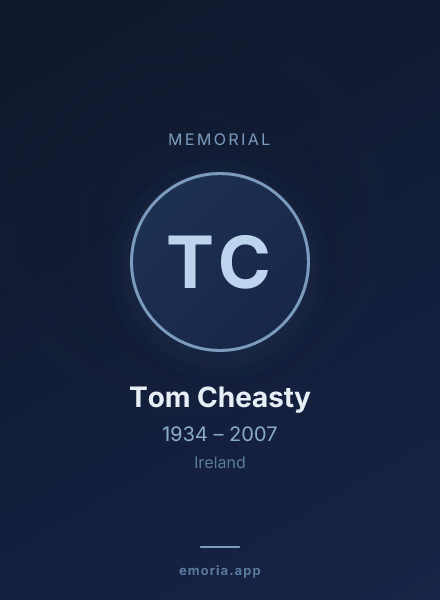 Memorial portrait of Tom Cheasty