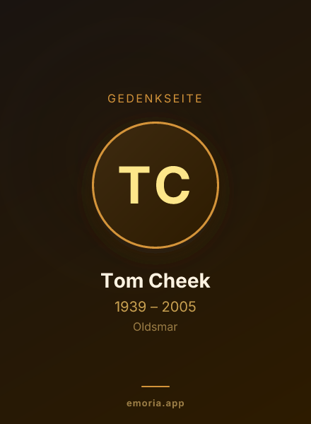 Gedenkportrait von Tom Cheek