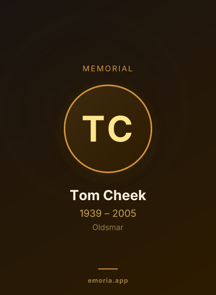 Memorial portrait of Tom Cheek
