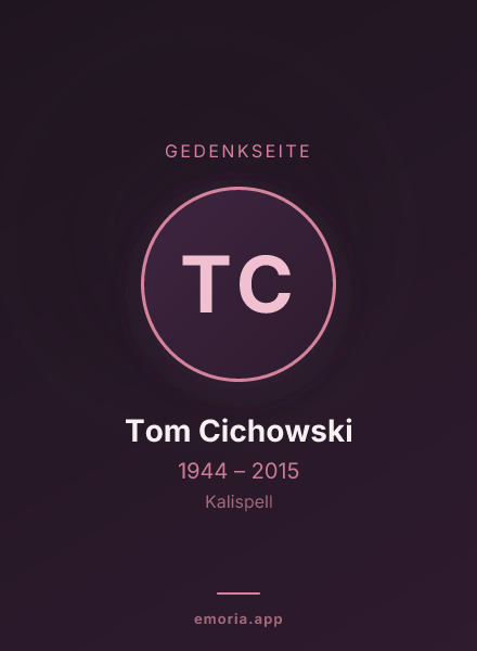 Gedenkportrait von Tom Cichowski