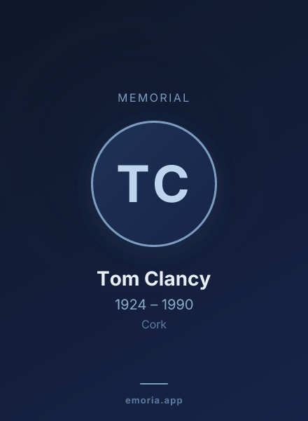 Memorial portrait of Tom Clancy