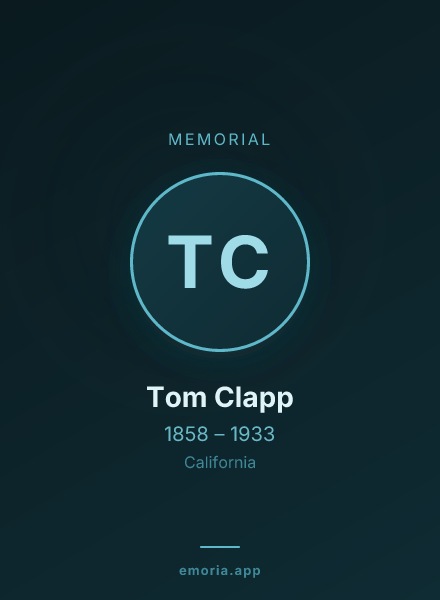 Memorial portrait of Tom Clapp