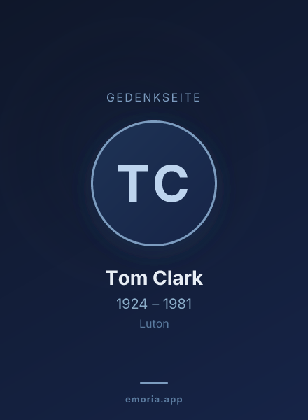 Gedenkportrait von Tom Clark