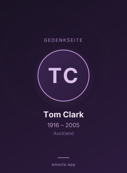 Gedenkportrait von Tom Clark
