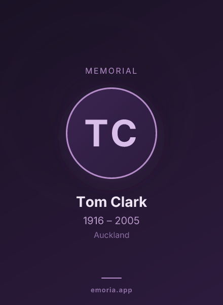 Memorial portrait of Tom Clark