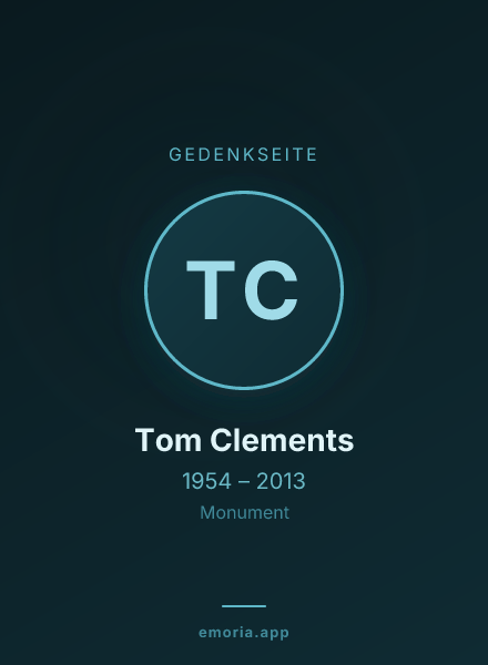 Gedenkportrait von Tom Clements