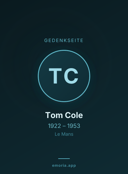 Gedenkportrait von Tom Cole