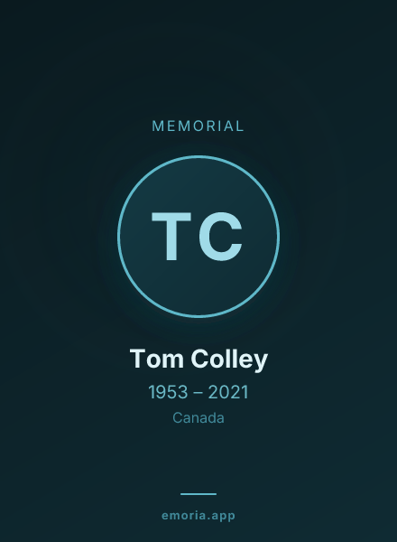 Memorial portrait of Tom Colley
