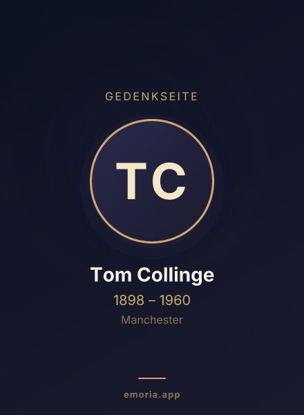 Gedenkportrait von Tom Collinge