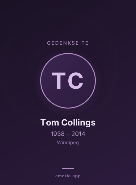 Gedenkportrait von Tom Collings
