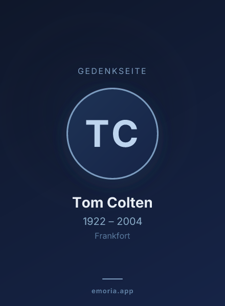 Gedenkportrait von Tom Colten