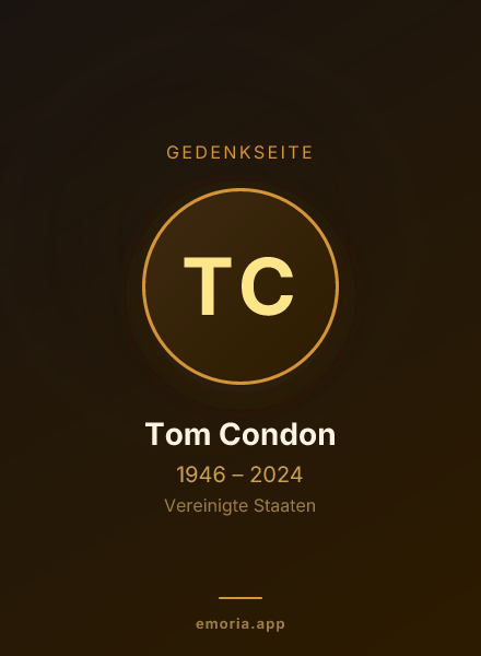 Gedenkportrait von Tom Condon