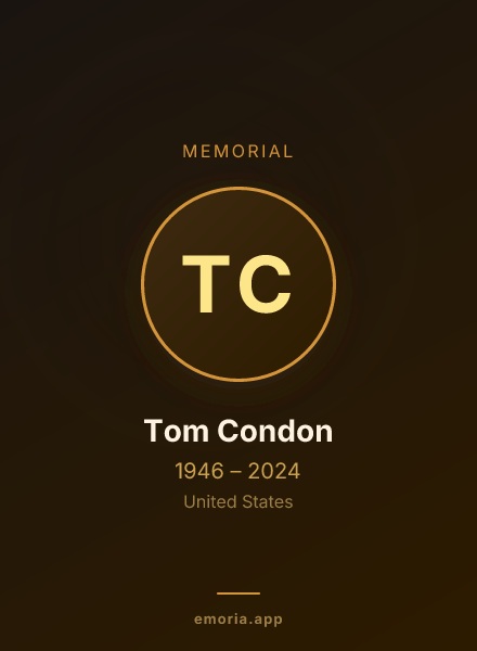 Memorial portrait of Tom Condon