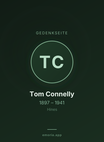 Gedenkportrait von Tom Connelly
