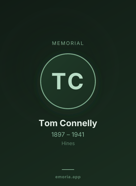 Memorial portrait of Tom Connelly