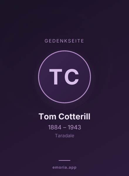 Gedenkportrait von Tom Cotterill