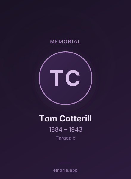 Memorial portrait of Tom Cotterill