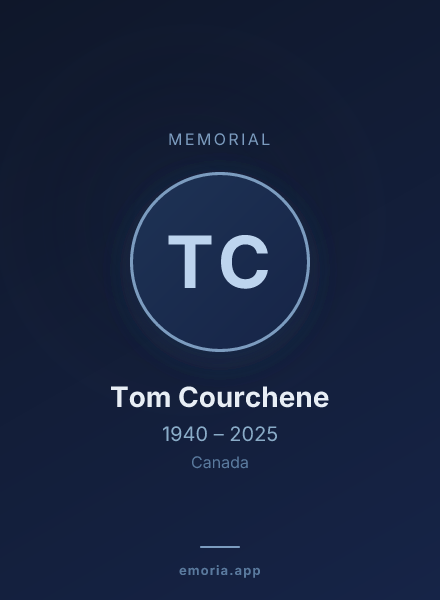 Memorial portrait of Tom Courchene