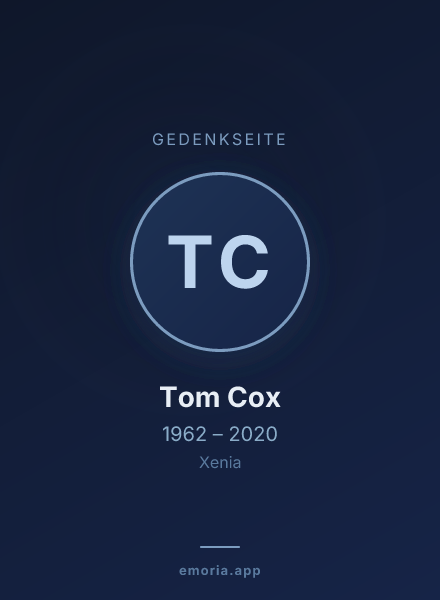 Gedenkportrait von Tom Cox