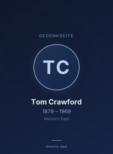 Gedenkportrait von Tom Crawford