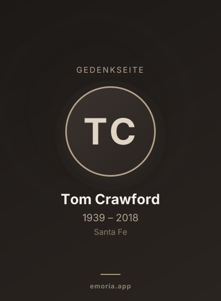 Gedenkportrait von Tom Crawford