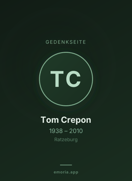 Gedenkportrait von Tom Crepon
