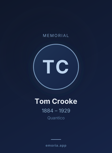 Memorial portrait of Tom Crooke