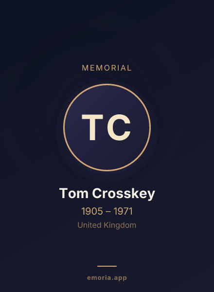 Memorial portrait of Tom Crosskey
