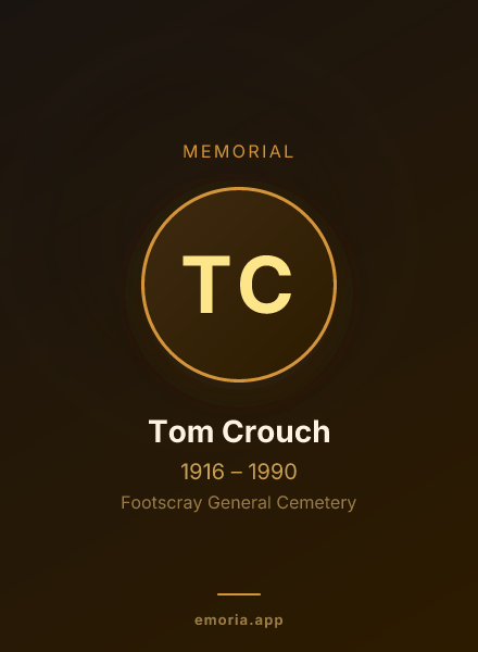 Memorial portrait of Tom Crouch