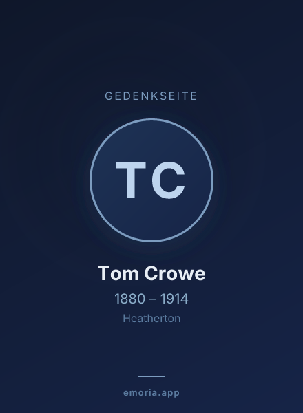 Gedenkportrait von Tom Crowe
