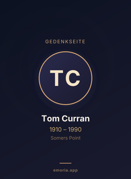 Gedenkportrait von Tom Curran