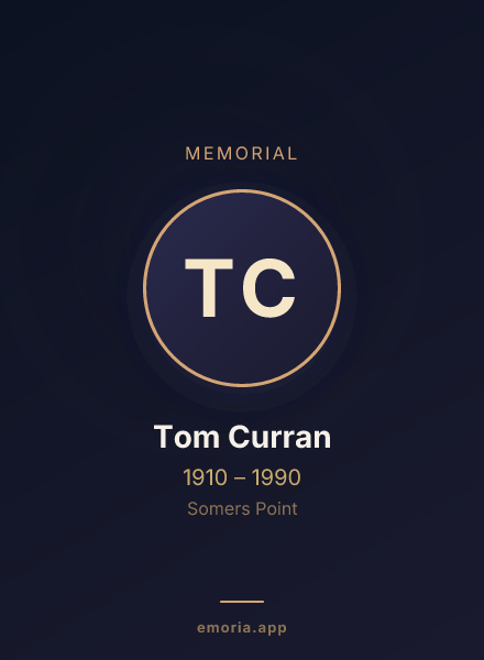Memorial portrait of Tom Curran