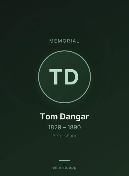 Memorial portrait of Tom Dangar