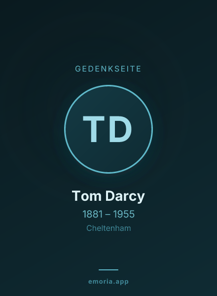 Gedenkportrait von Tom Darcy