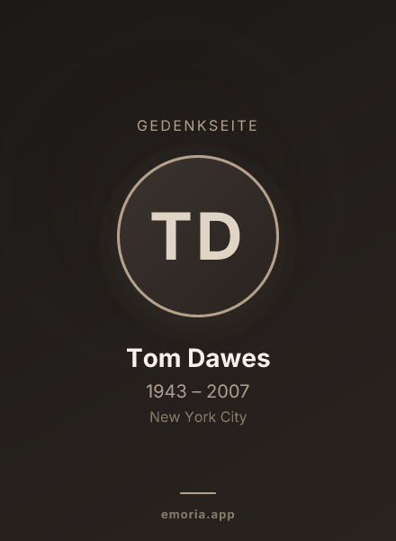 Gedenkportrait von Tom Dawes